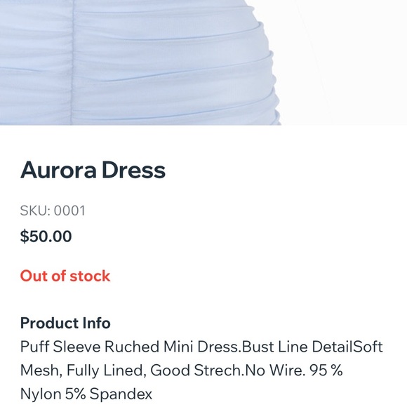 Baby blue dress - Picture 4 of 6